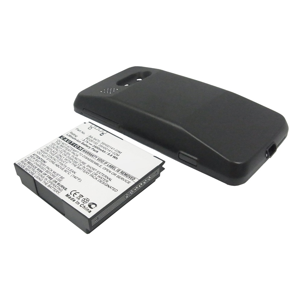 Synergy Digital Cell Phone Battery, Compatible with HTC 35H00141-02M, 35H00141-03M, BA S470, BD26100 Cell Phone Battery (3.7V, Li-ion, 2400mAh)