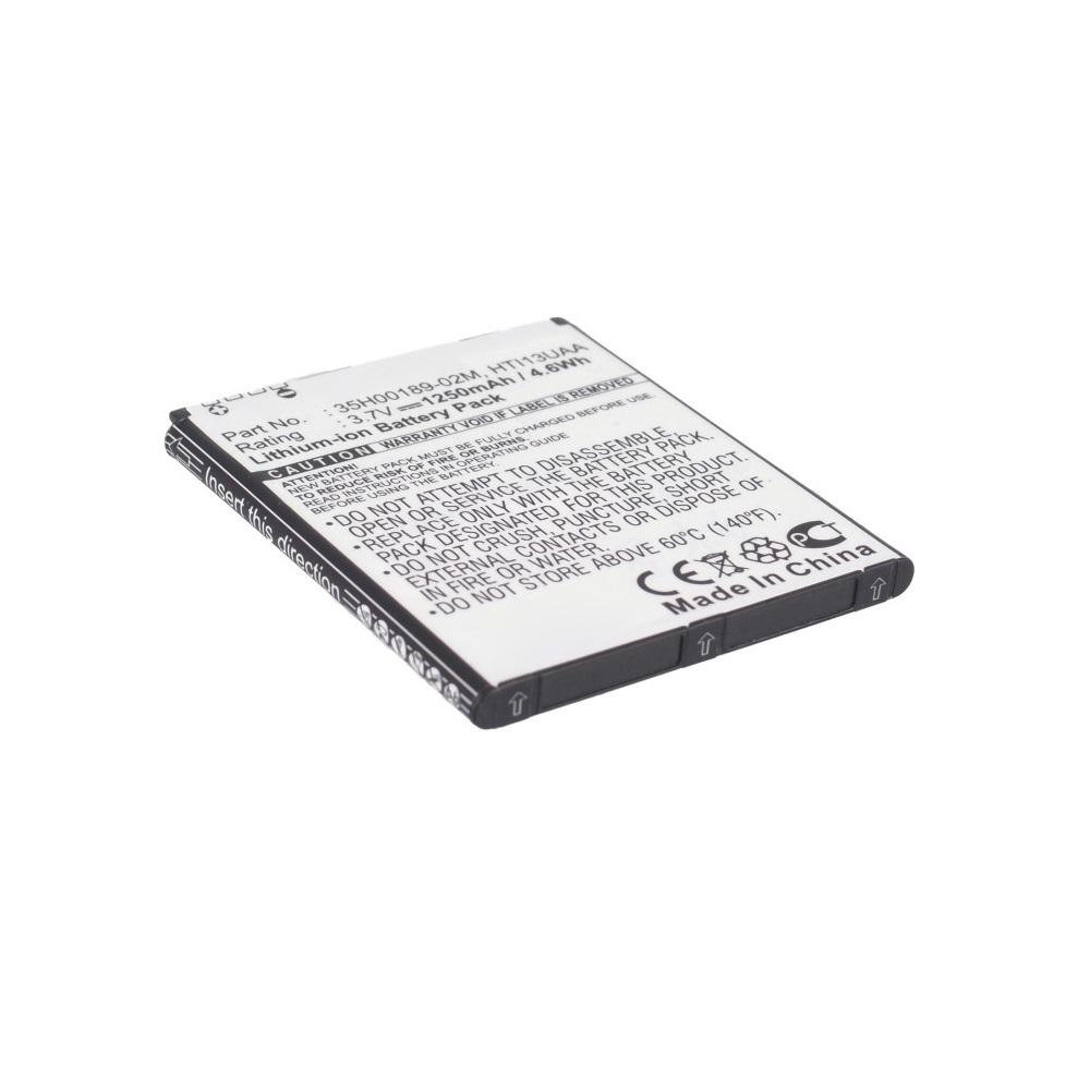 Synergy Digital Cell Phone Battery, Compatible with HTC 35H00189-02M, HTI13UAA Cell Phone Battery (3.7V, Li-ion, 1250mAh)