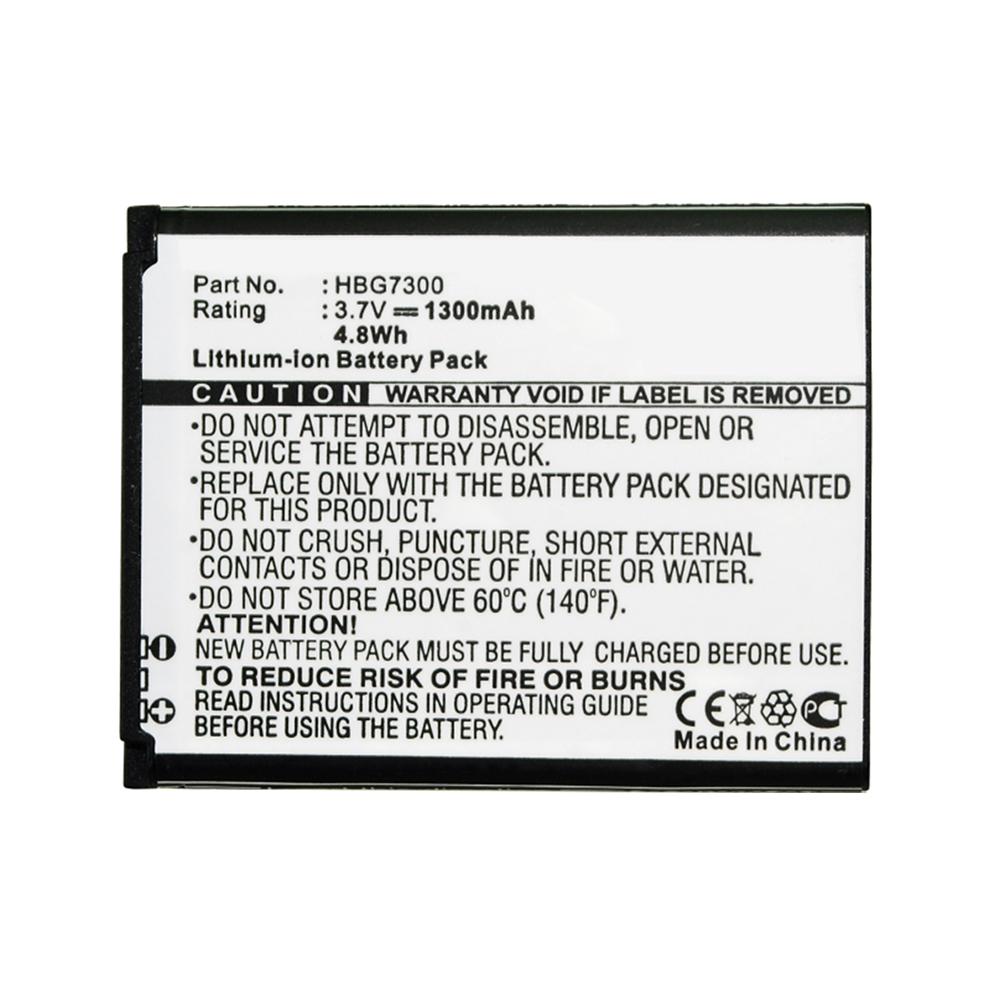 Synergy Digital Cell Phone Battery, Compatible with Huawei HBG7300 Cell Phone Battery (3.7V, Li-ion, 1300mAh)