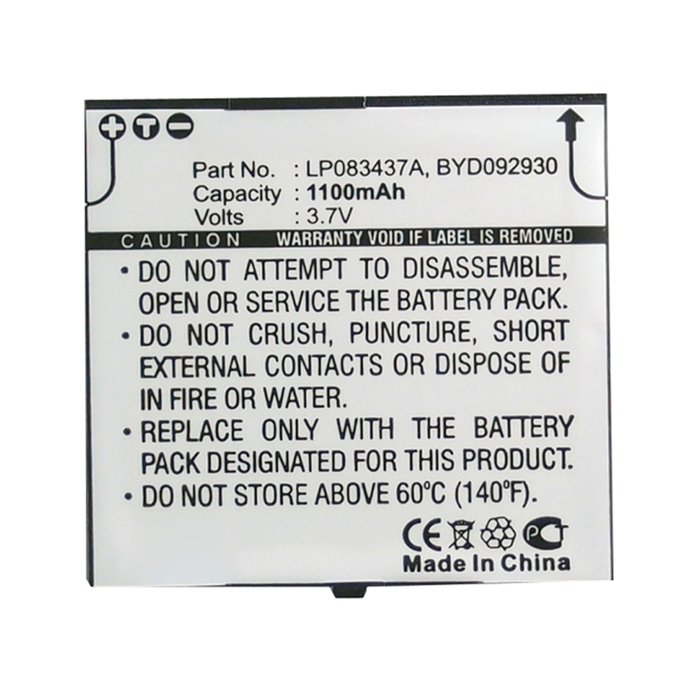 Synergy Digital Cell Phone Battery, Compatible with i-mate LP083437A Cell Phone Battery (Li-ion, 3.7V, 1100mAh)