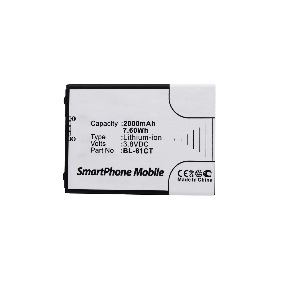 Synergy Digital Cell Phone Battery, Compatible with Koobee BL-61CT Cell Phone Battery (Li-ion, 3.8V, 2000mAh)