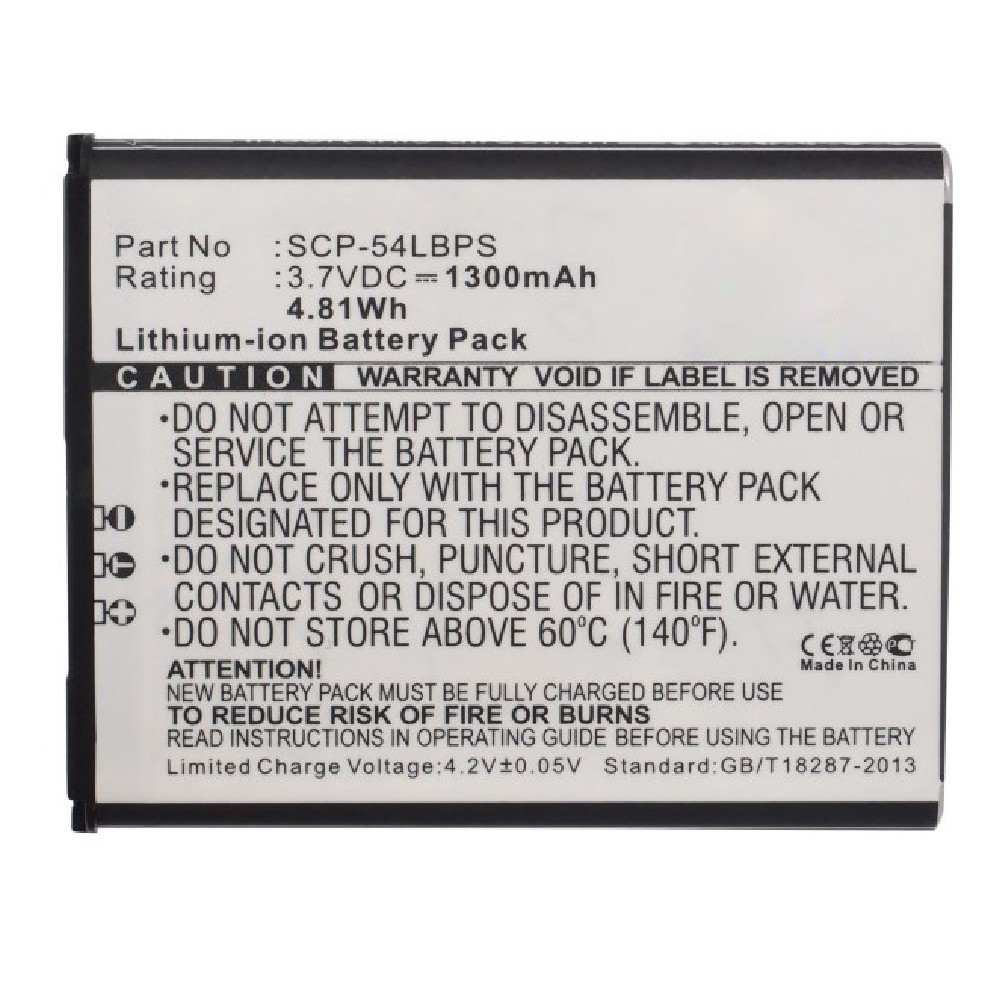 Synergy Digital Cell Phone Battery, Compatible with Kyocera SCP-54LBPS Cell Phone Battery (Li-ion, 3.7V, 1300mAh)