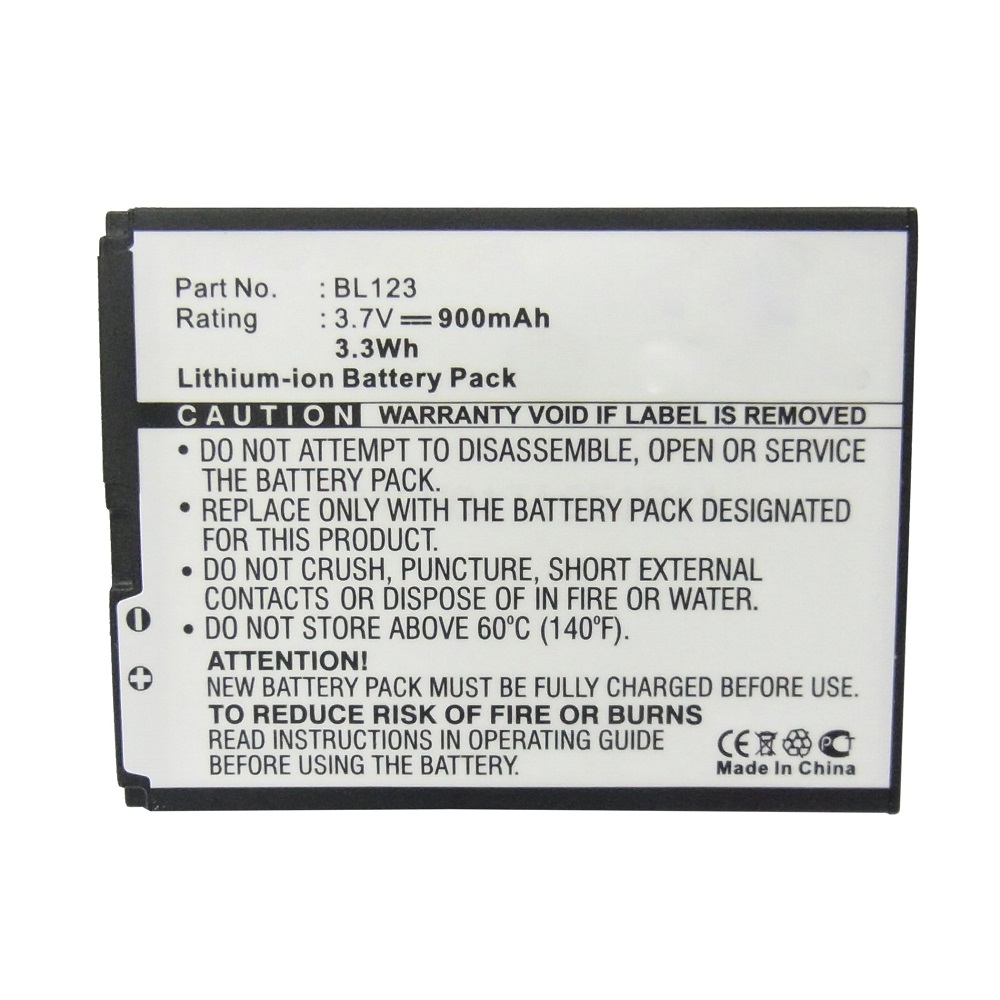 Synergy Digital Cell Phone Battery, Compatible with Lenovo BL123 Cell Phone Battery (Li-ion, 3.7V, 900mAh)