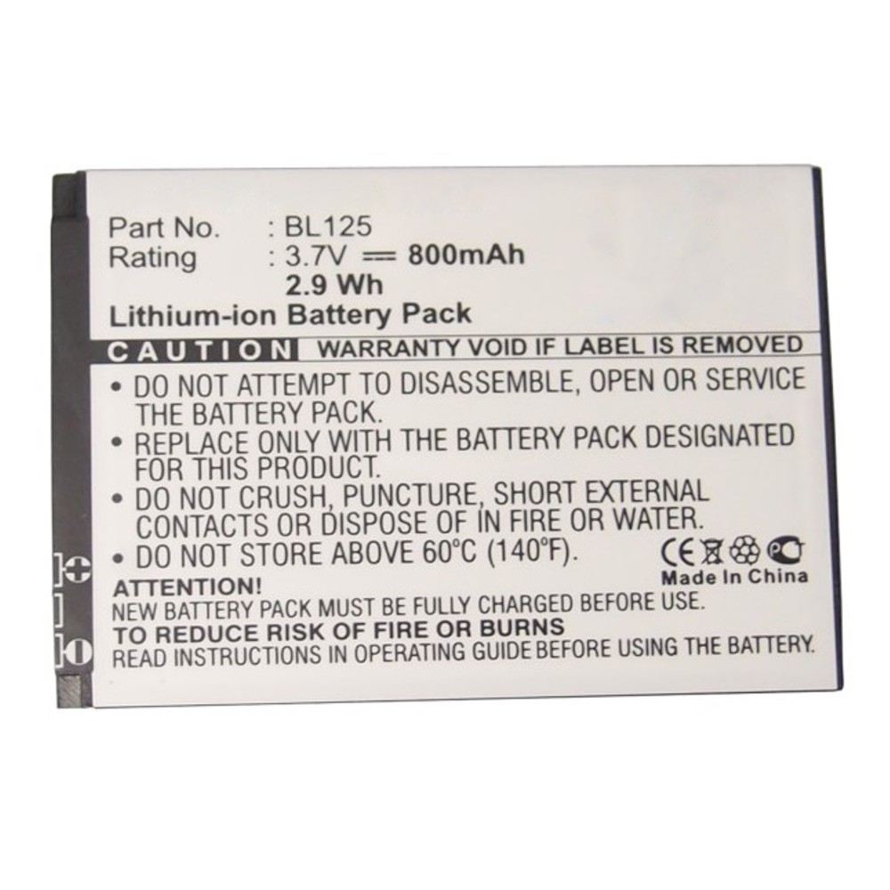 Synergy Digital Cell Phone Battery, Compatible with Lenovo BL125 Cell Phone Battery (Li-ion, 3.7V, 1000mAh)