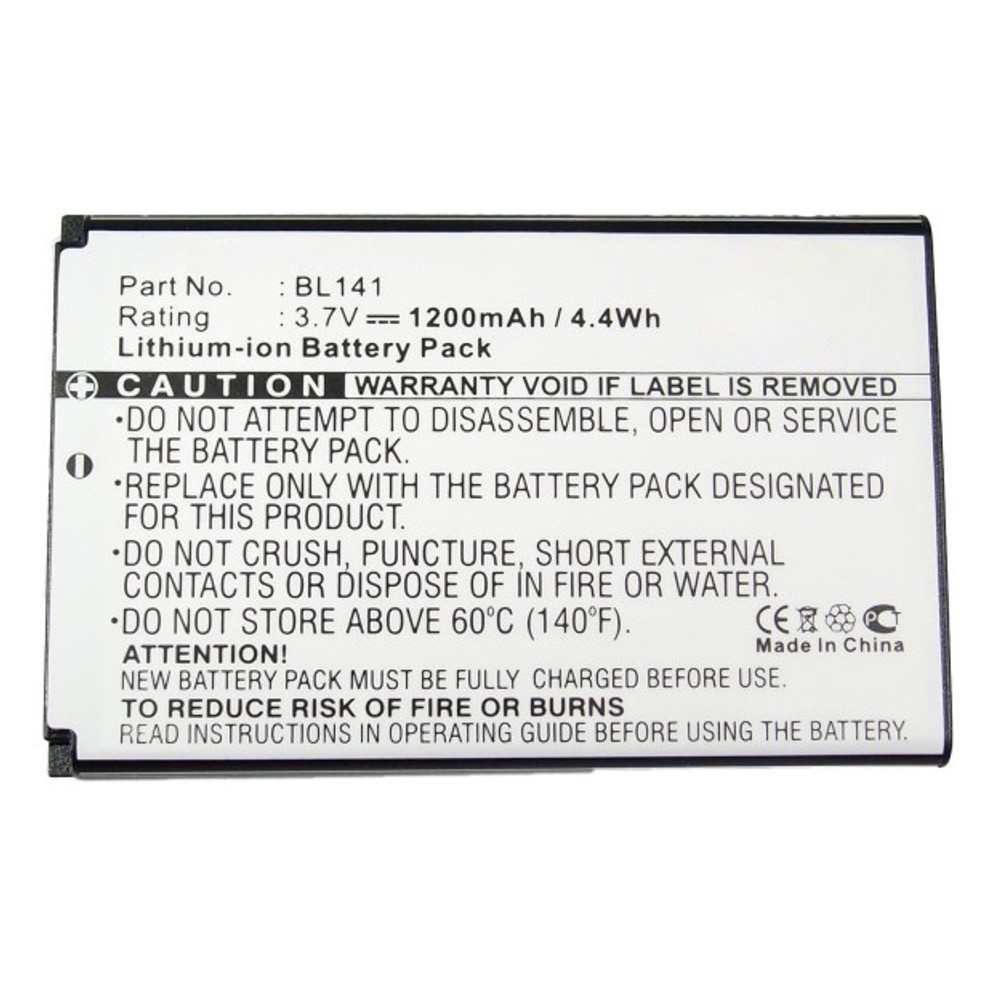 Synergy Digital Cell Phone Battery, Compatible with Lenovo BL141 Cell Phone Battery (Li-ion, 3.7V, 1400mAh)