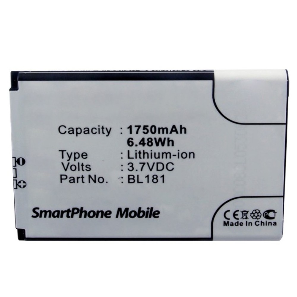 Synergy Digital Cell Phone Battery, Compatible with Lenovo BL181 Cell Phone Battery (Li-ion, 3.7V, 1750mAh)
