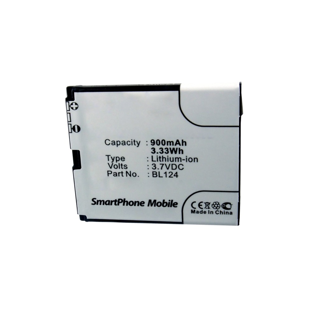 Synergy Digital Cell Phone Battery, Compatible with Lenovo BL124 Cell Phone Battery (Li-ion, 3.7V, 900mAh)