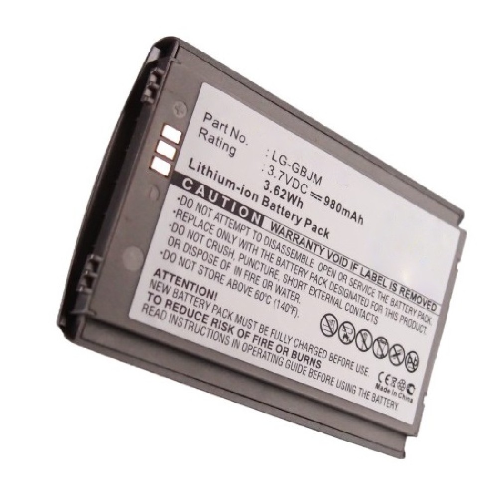 Synergy Digital Cell Phone Battery, Compatible with LG LG-GBJM Cell Phone Battery (Li-ion, 3.7V, 980mAh)