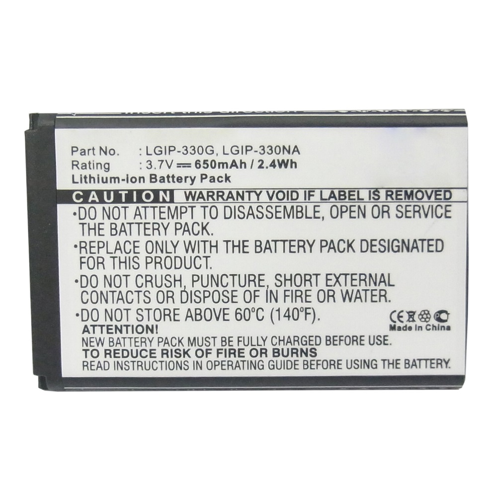 Synergy Digital Cell Phone Battery, Compatible with LG LGIP-330NA Cell Phone Battery (Li-ion, 3.7V, 650mAh)