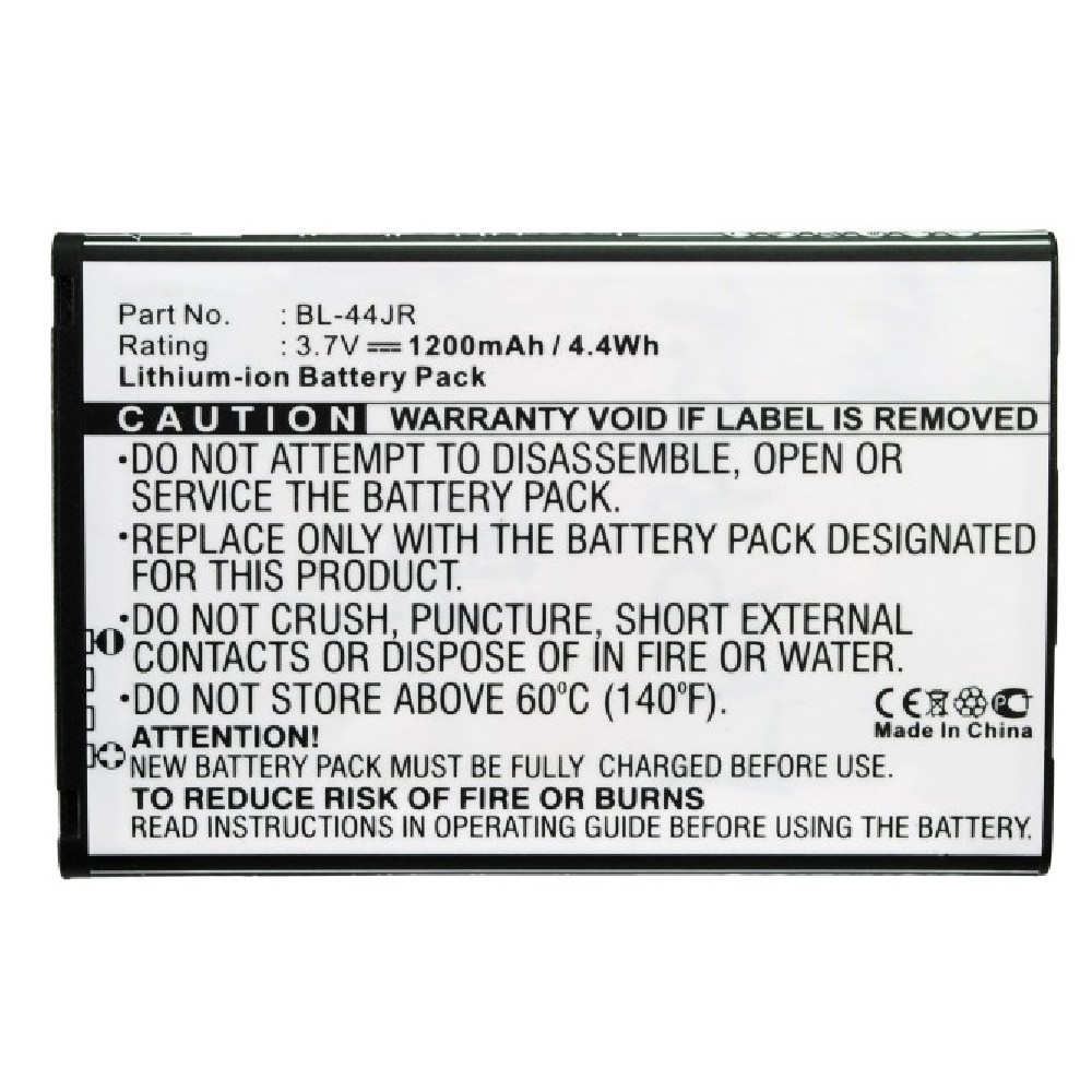 Synergy Digital Cell Phone Battery, Compatible with LG BL-44JR Cell Phone Battery (Li-ion, 3.7V, 1200mAh)