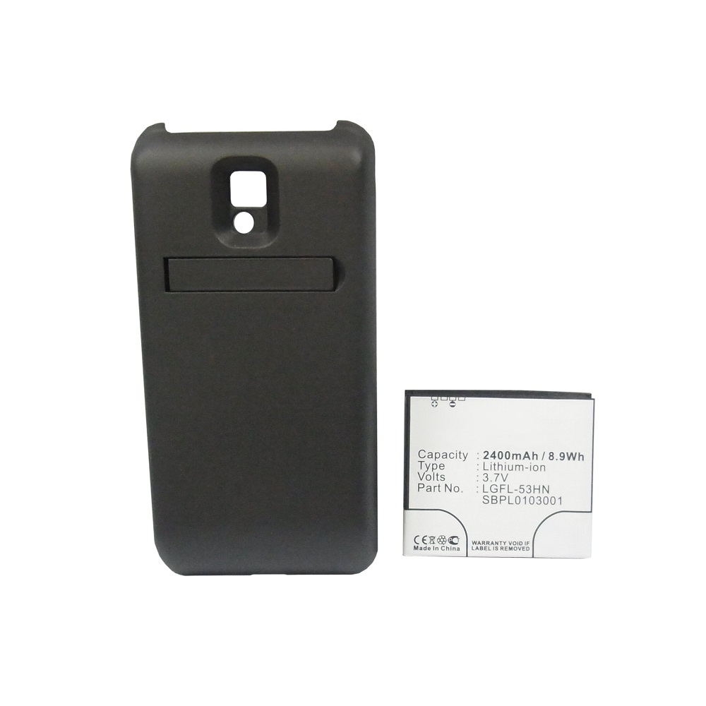 Synergy Digital Cell Phone Battery, Compatible with LG FL-53HN Cell Phone Battery (Li-ion, 3.7V, 2400mAh)