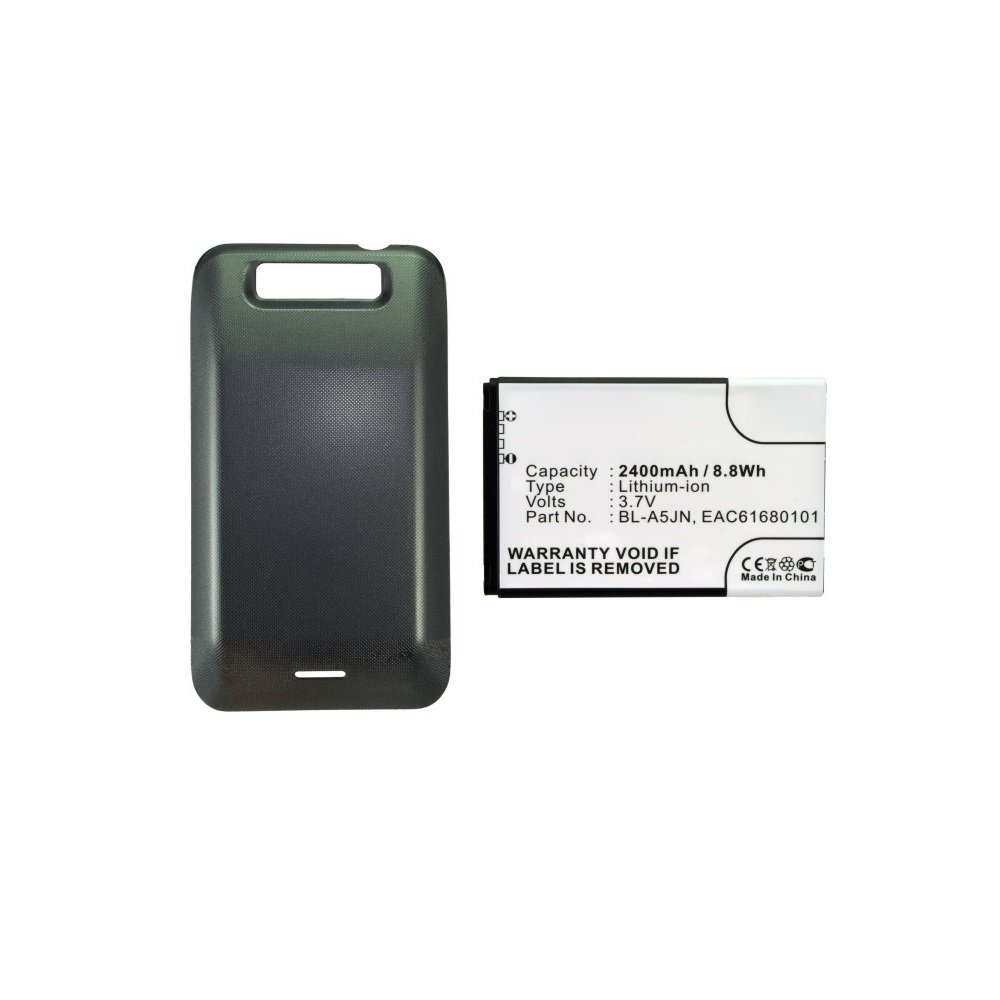 Synergy Digital Cell Phone Battery, Compatible with LG BL-44JS Cell Phone Battery (Li-ion, 3.7V, 2400mAh)