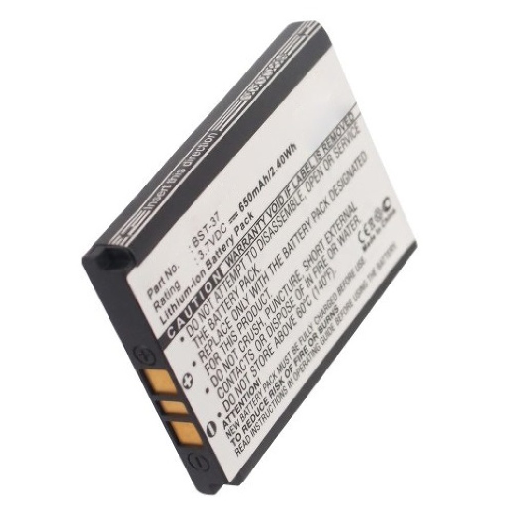 Synergy Digital Cell Phone Battery, Compatible with Sony Ericsson BST-37 Cell Phone Battery (Li-ion, 3.7V, 650mAh)