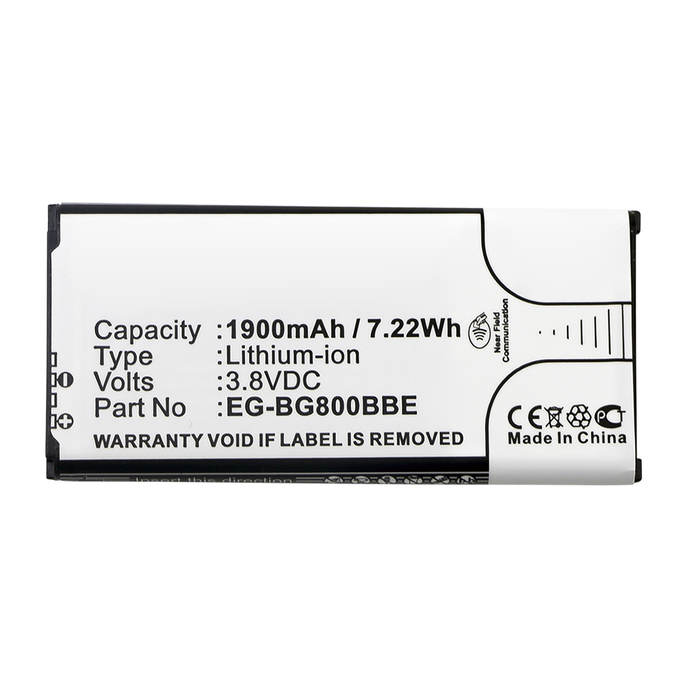Synergy Digital Cell Phone Battery, Compatible with Samsung EB-BG800BBE Cell Phone Battery (Li-ion, 3.8V, 1900mAh)