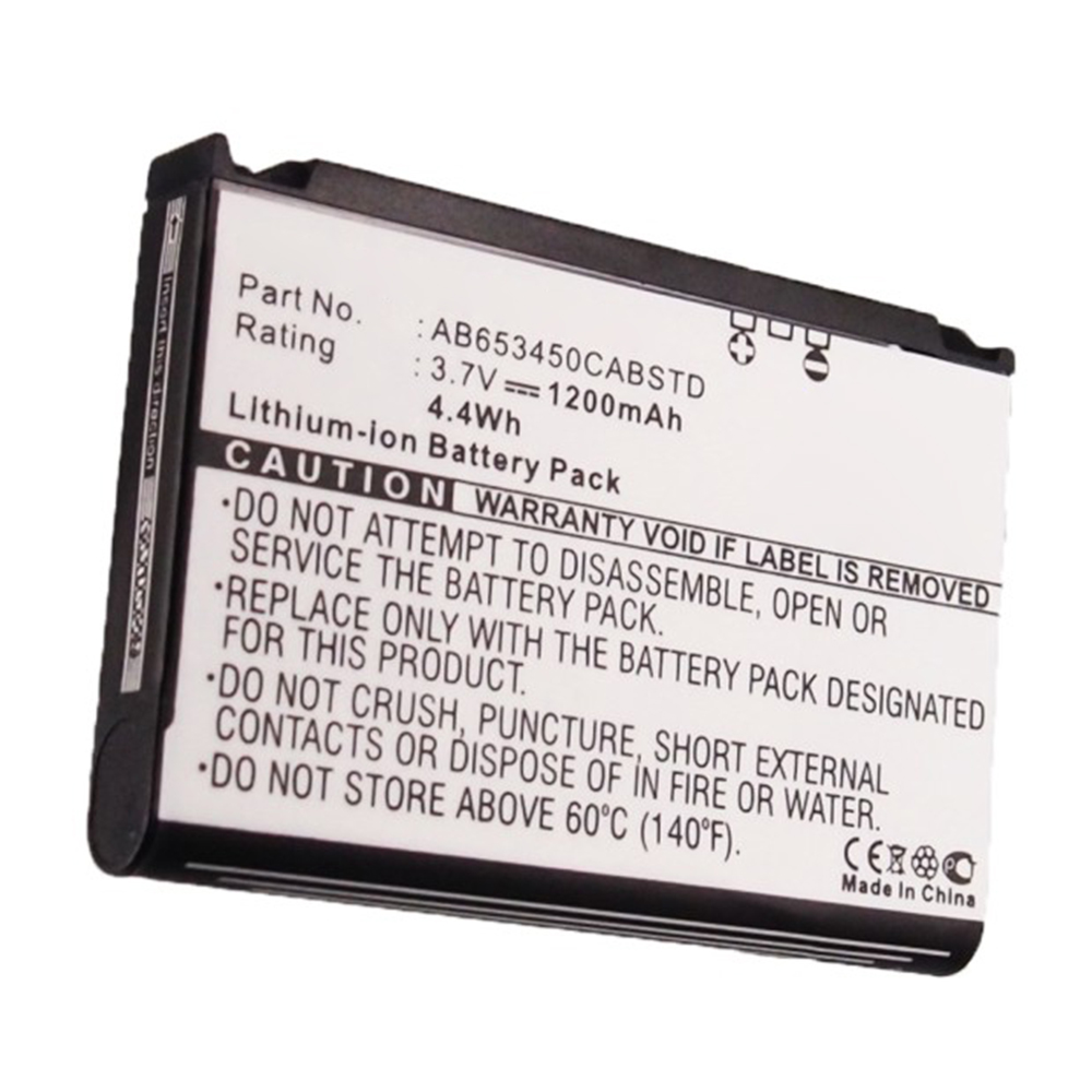 Synergy Digital Cell Phone Battery, Compatible with Samsung AB653450CAB Cell Phone Battery (Li-ion, 3.7V, 1200mAh)