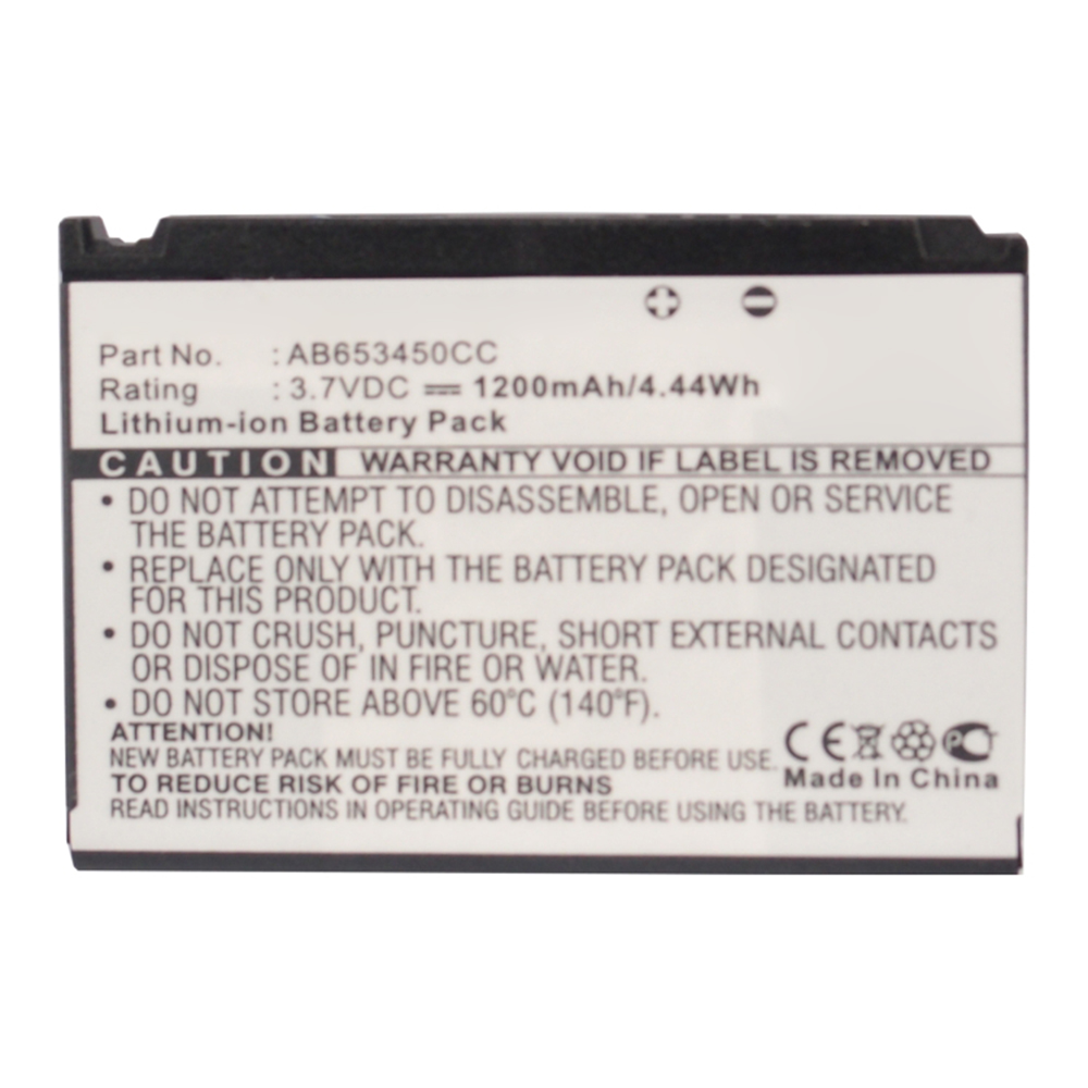 Synergy Digital Cell Phone Battery, Compatible with Samsung AB653450CC Cell Phone Battery (Li-ion, 3.7V, 1200mAh)