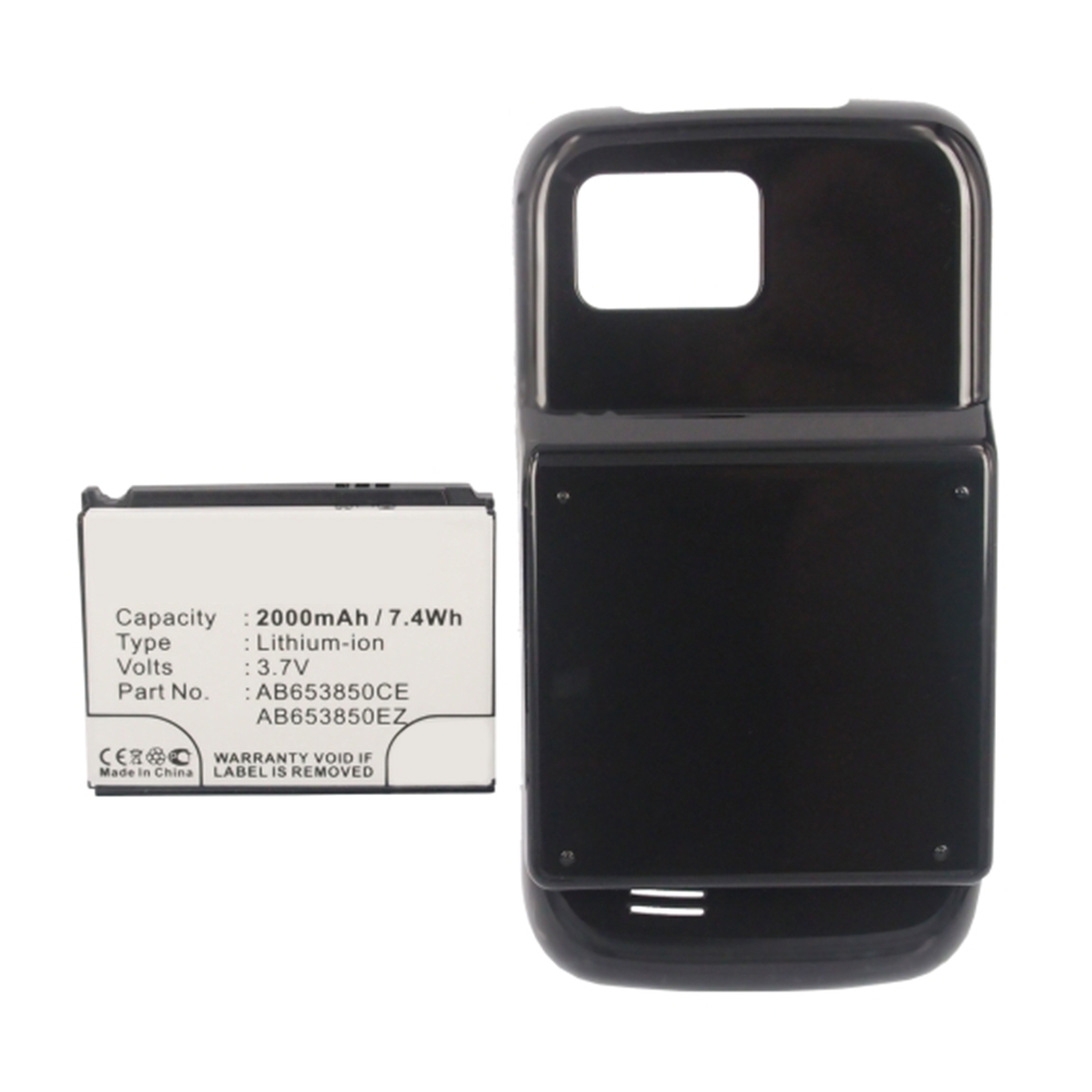 Synergy Digital Cell Phone Battery, Compatible with Samsung AB653850CE Cell Phone Battery (Li-ion, 3.7V, 2000mAh)