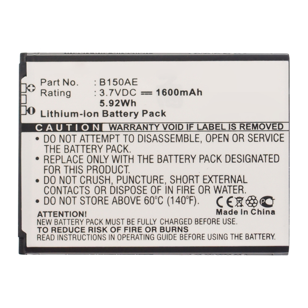 Synergy Digital Cell Phone Battery, Compatible with Samsung B150AC Cell Phone Battery (Li-ion, 3.7V, 1600mAh)