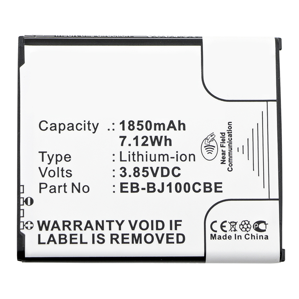 Synergy Digital Cell Phone Battery, Compatible with Samsung EB-BJ100BBE Cell Phone Battery (Li-ion, 3.85V, 1850mAh)