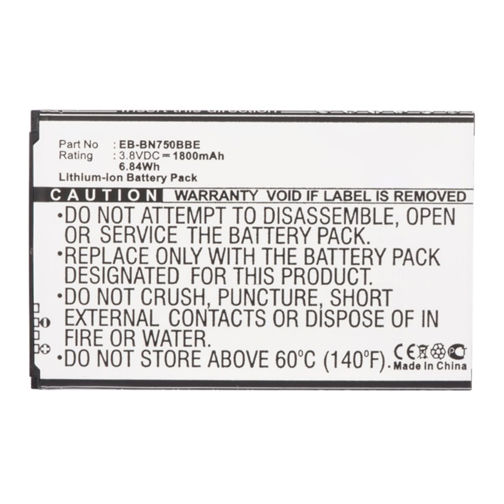 Synergy Digital Cell Phone Battery, Compatible with Samsung EB-BN750BBC Cell Phone Battery (Li-ion, 3.8V, 1800mAh)