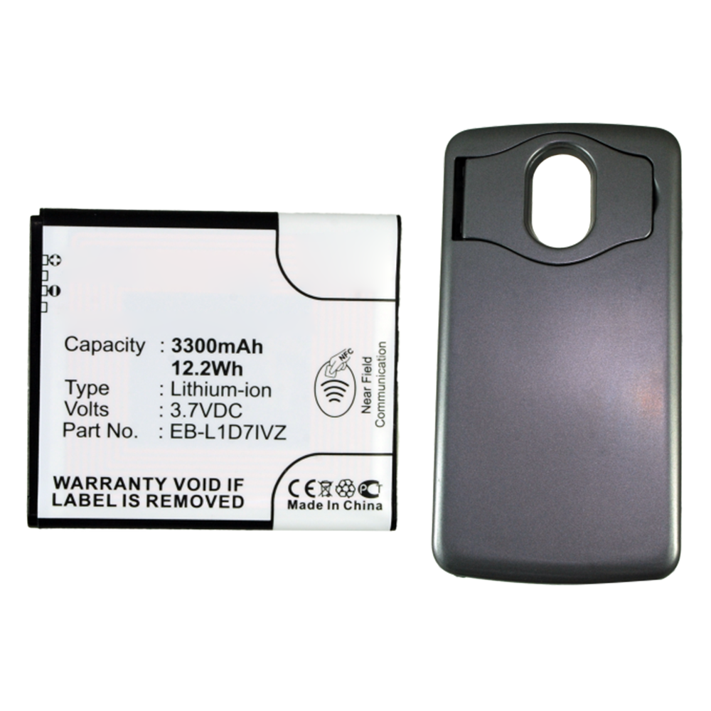 Synergy Digital Cell Phone Battery, Compatible with Samsung EB-L1D7IVZ Cell Phone Battery (Li-ion, 3.7V, 3300mAh)