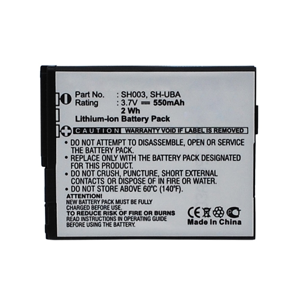 Synergy Digital Cell Phone Battery, Compatible with Sharp SH003 Cell Phone Battery (Li-ion, 3.7V, 550mAh)