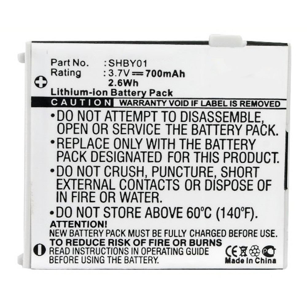 Synergy Digital Cell Phone Battery, Compatible with Sharp SHBY01 Cell Phone Battery (Li-ion, 3.7V, 700mAh)