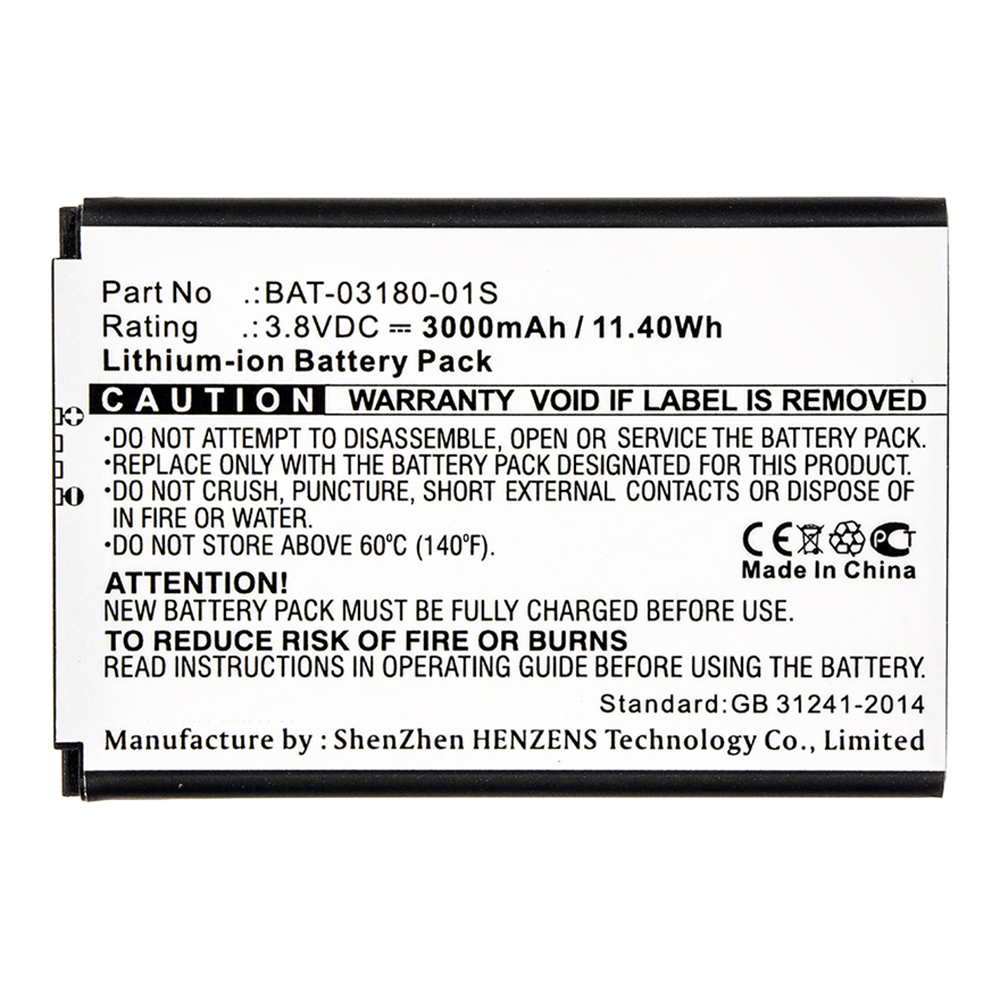 Synergy Digital Cell Phone Battery, Compatible with Sonim BAT-03180-01S Cell Phone Battery (Li-ion, 3.8V, 3000mAh)