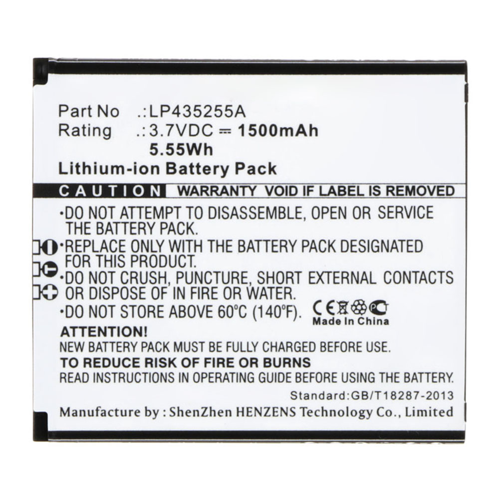 Synergy Digital Cell Phone Battery, Compatible with TELEFUNKEN LP435255A Cell Phone Battery (Li-ion, 3.7V, 1500mAh)