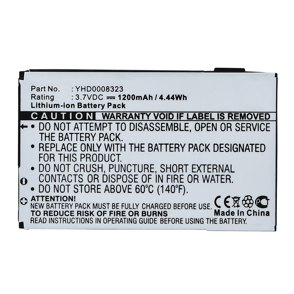Synergy Digital Cell Phone Battery, Compatible with i-mate YHD0008323 Cell Phone Battery (Li-ion, 3.7V, 1200mAh)