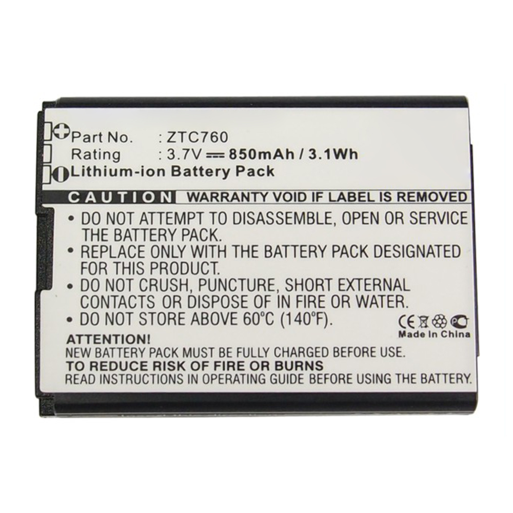 Synergy Digital Cell Phone Battery, Compatible with ZTE C76 Cell Phone Battery (Li-ion, 3.7V, 850mAh)