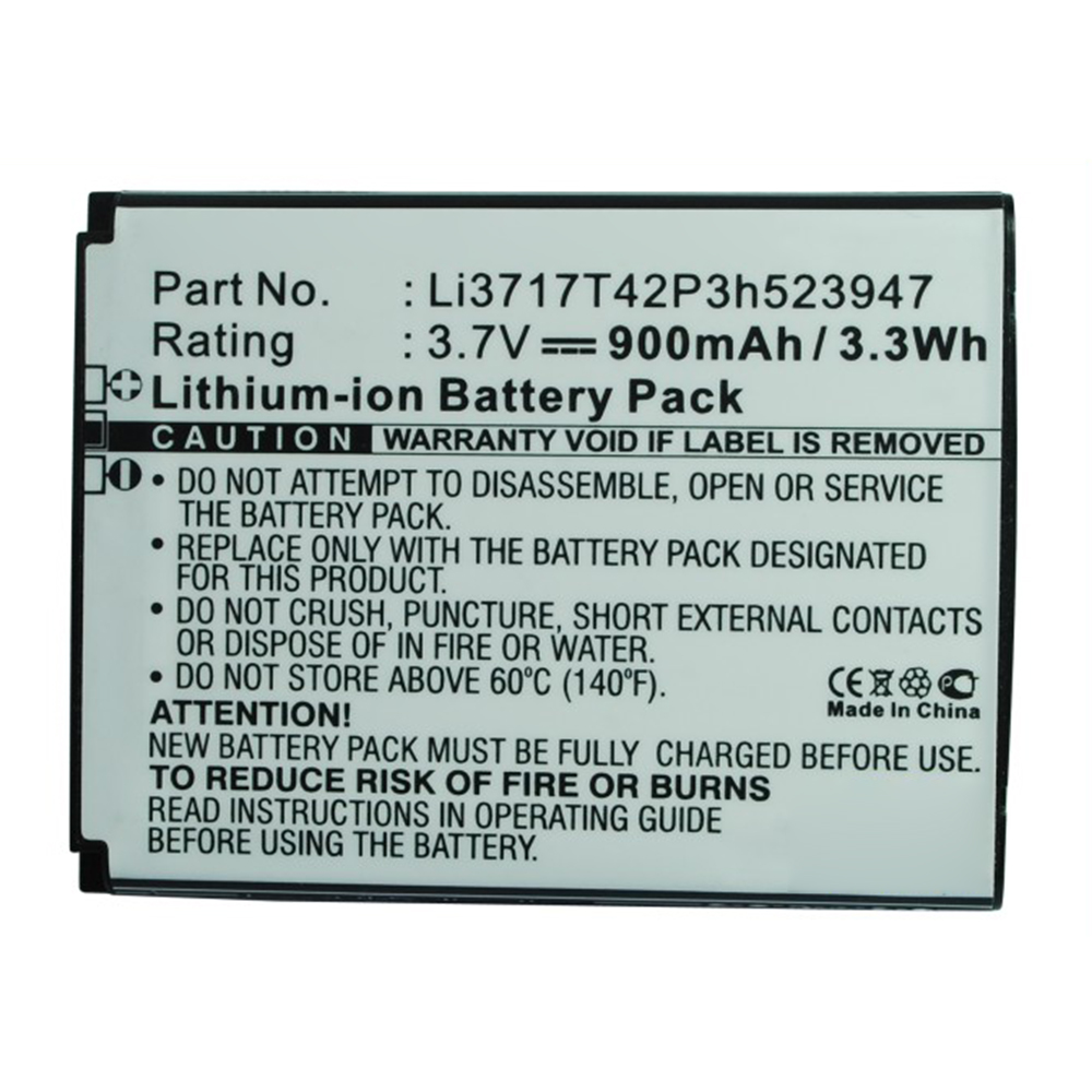 Synergy Digital Cell Phone Battery, Compatible with ZTE Li3717T42P3h523947 Cell Phone Battery (Li-ion, 3.7V, 900mAh)