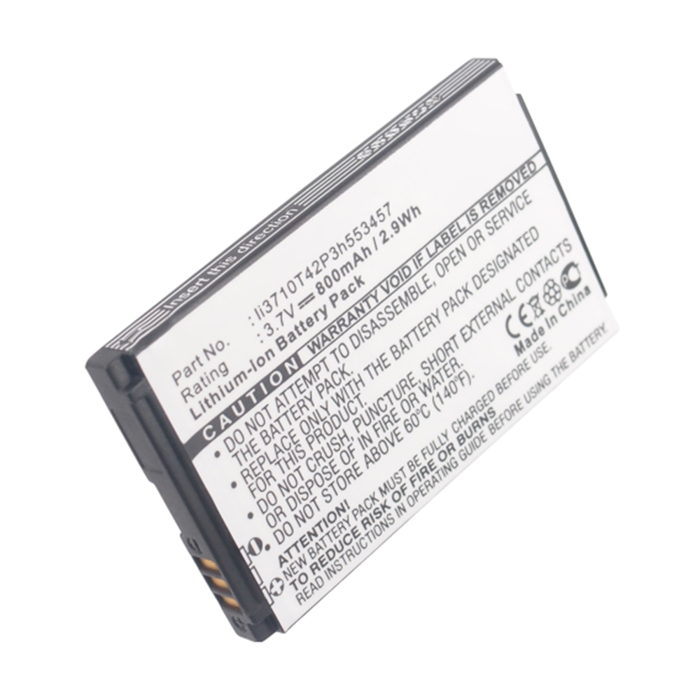 Synergy Digital Cell Phone Battery, Compatible with ZTE Li3709T72P3H553447 Cell Phone Battery (Li-ion, 3.7V, 800mAh)