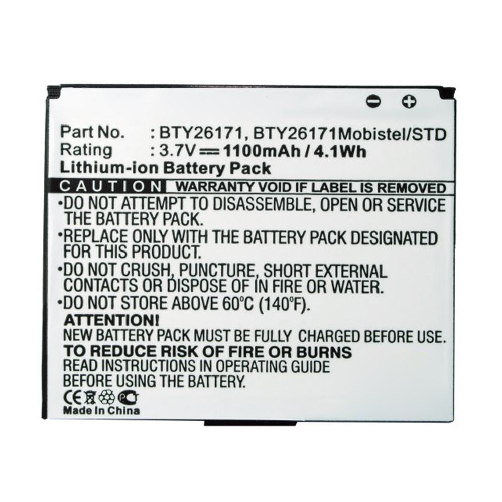 Synergy Digital Cell Phone Battery, Compatible with BTY26171 Cell Phone Battery (3.7V, Li-ion, 1100mAh)
