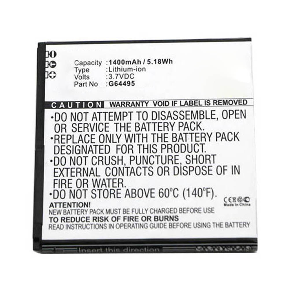 Synergy Digital Cell Phone Battery, Compatible with G64495 Cell Phone Battery (3.7V, Li-ion, 1400mAh)