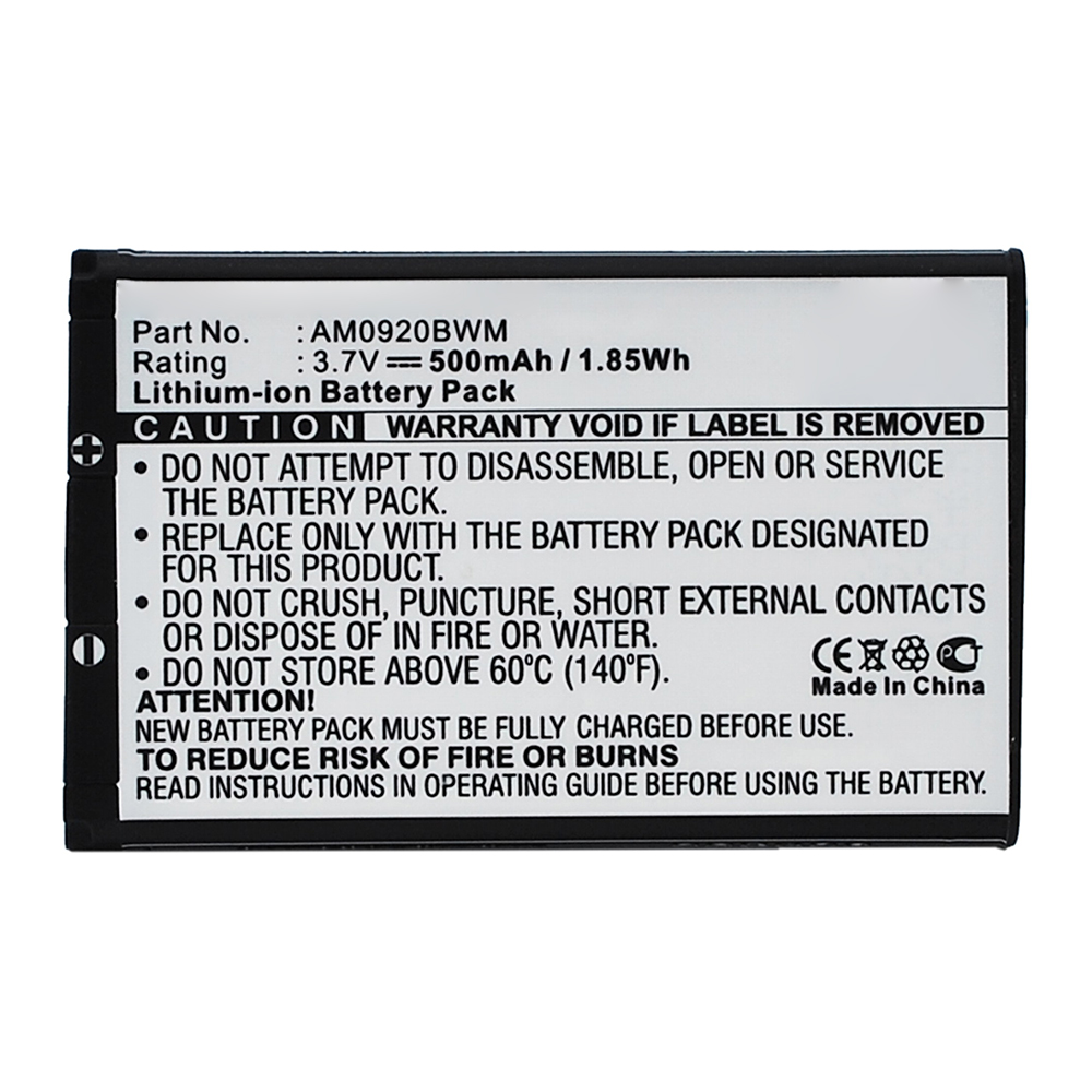 Synergy Digital Cell Phone Battery, Compatible with AB0890CWM Cell Phone Battery (3.7V, Li-ion, 500mAh)