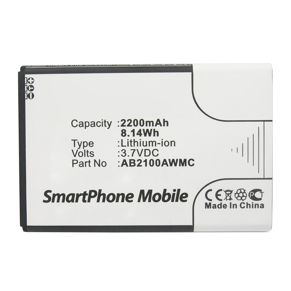 Synergy Digital Cell Phone Battery, Compatible with AB2100AWMC Cell Phone Battery (3.7V, Li-ion, 2200mAh)