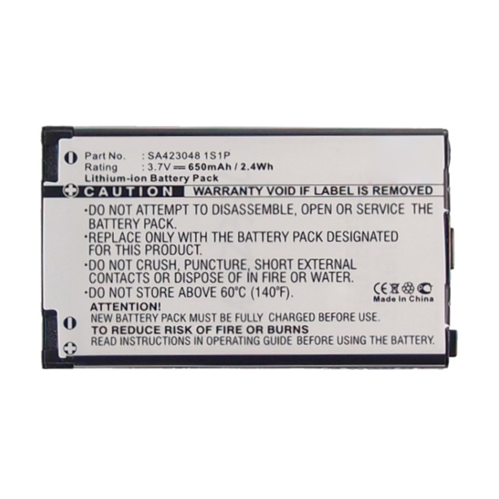Synergy Digital Cell Phone Battery, Compatible with SA423048 1S1P Cell Phone Battery (3.7V, Li-ion, 650mAh)