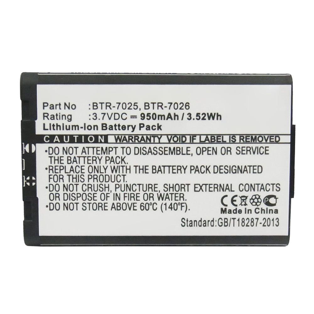 Synergy Digital Cell Phone Battery, Compatible with Audiovox BTR-7025 Cell Phone Battery (Li-ion, 3.7V, 950mAh)