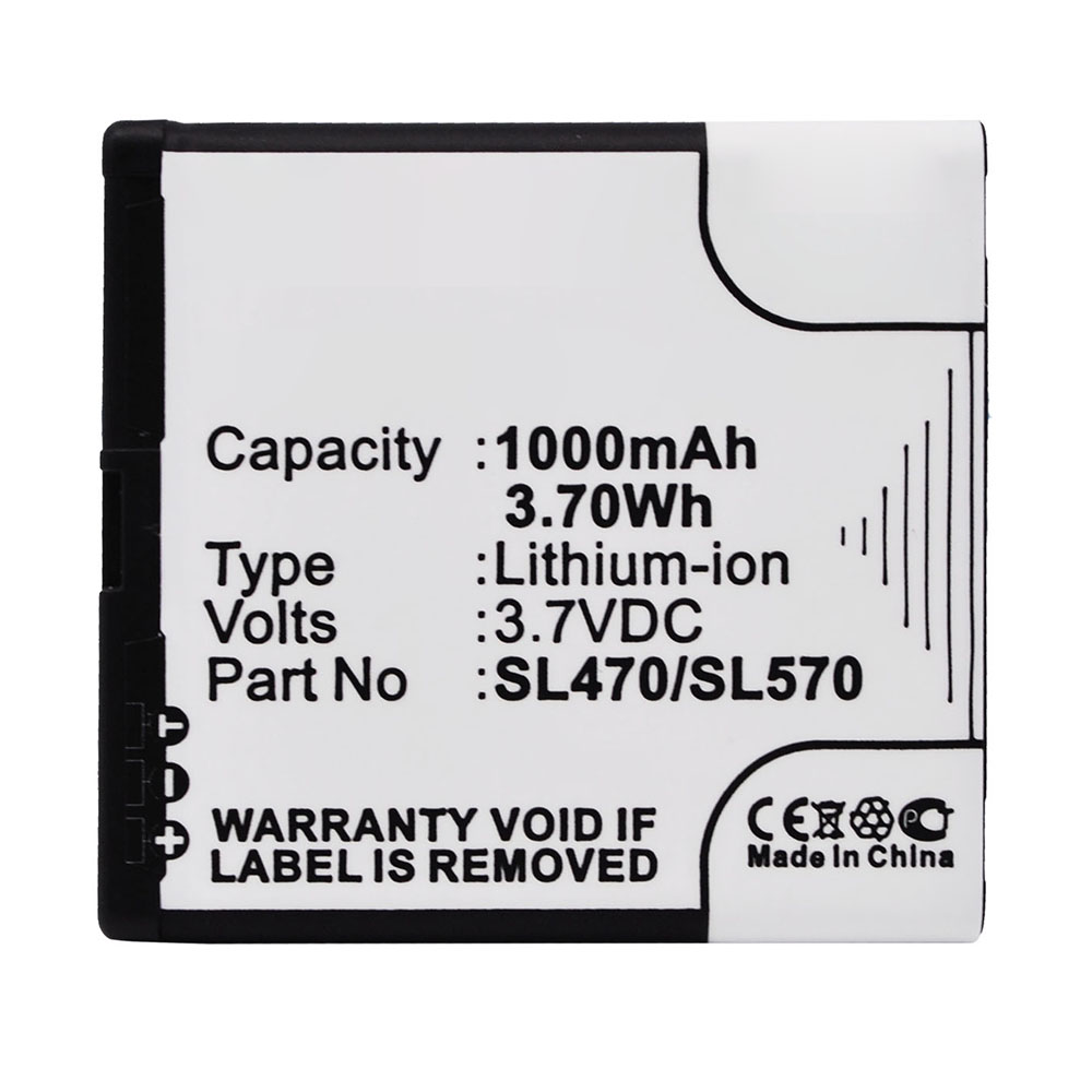 Synergy Digital Cell Phone Battery, Compatible with Bea-fon SL470/SL570 Cell Phone Battery (Li-ion, 3.7V, 1000mAh)