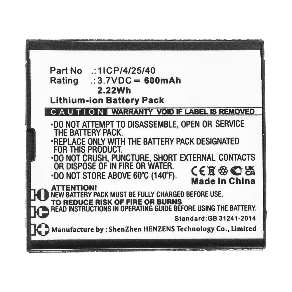 Synergy Digital Cell Phone Battery, Compatible with Bea-fon 1ICP/4/25/40 Cell Phone Battery (Li-ion, 3.7V, 600mAh)