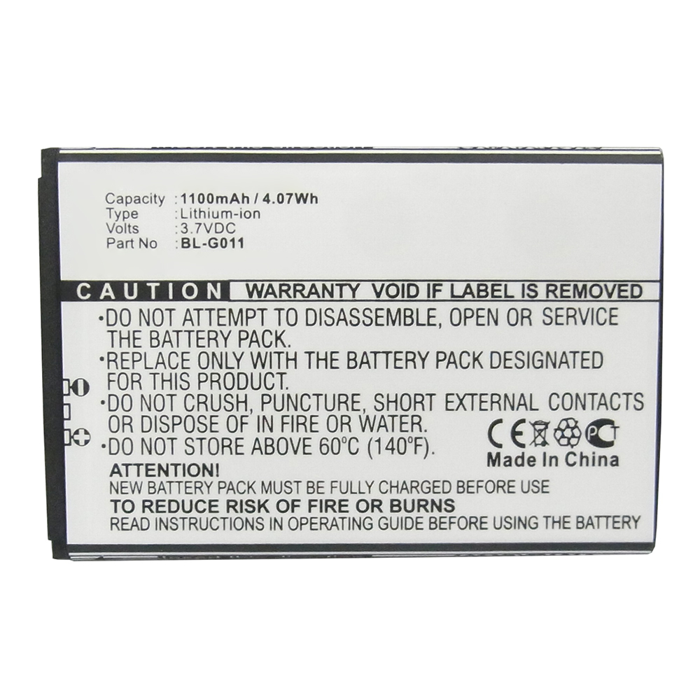 Synergy Digital Cell Phone Battery, Compatible with GIONEE BL-G011 Cell Phone Battery (Li-ion, 3.7V, 1100mAh)
