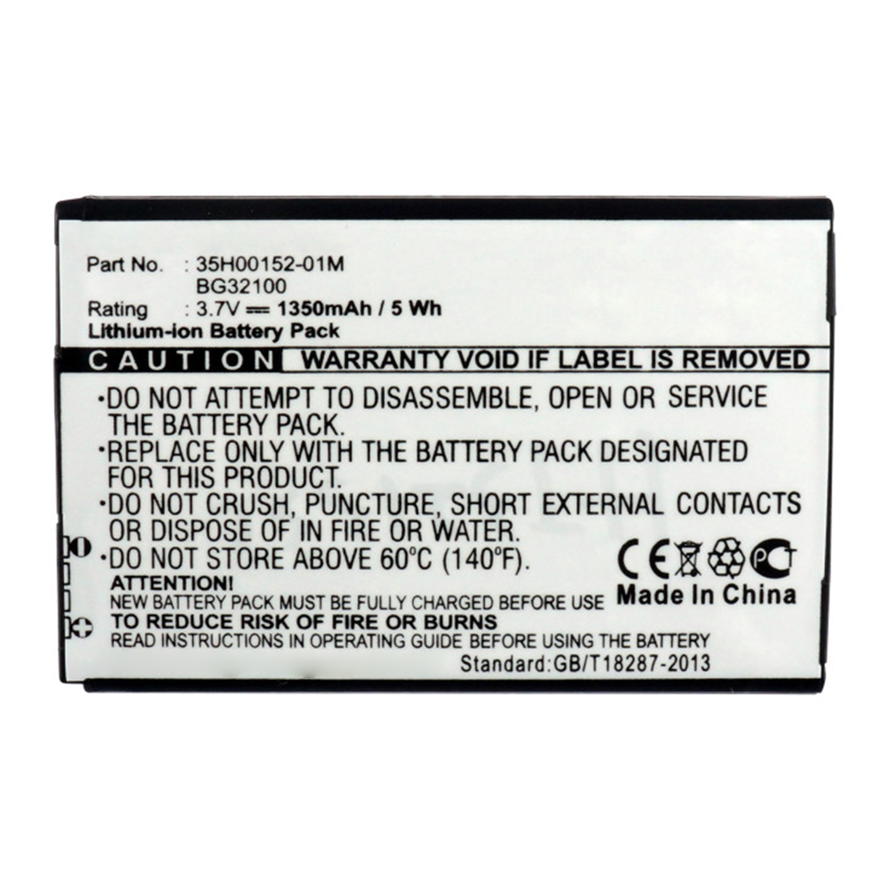 Synergy Digital Cell Phone Battery, Compatible with HTC 35H00152-01M Cell Phone Battery (Li-ion, 3.7V, 1350mAh)