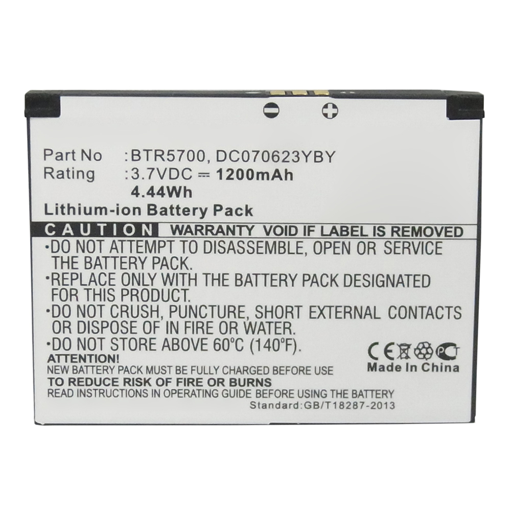 Synergy Digital Cell Phone Battery, Compatible with Toshiba BTR5700 Cell Phone Battery (Li-ion, 3.7V, 1200mAh)