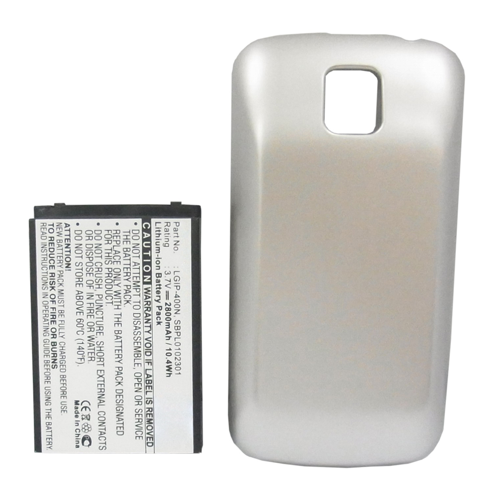 Synergy Digital Cell Phone Battery, Compatible with LG LGIP-400N Cell Phone Battery (Li-ion, 3.7V, 2800mAh)
