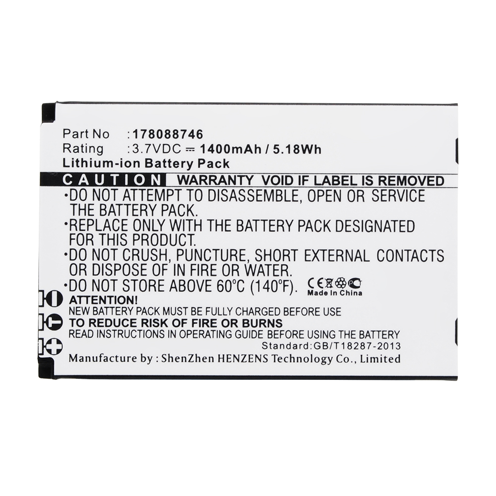 Synergy Digital Cell Phone Battery, Compatible with Mobiwire 178088746 Cell Phone Battery (Li-ion, 3.7V, 1400mAh)