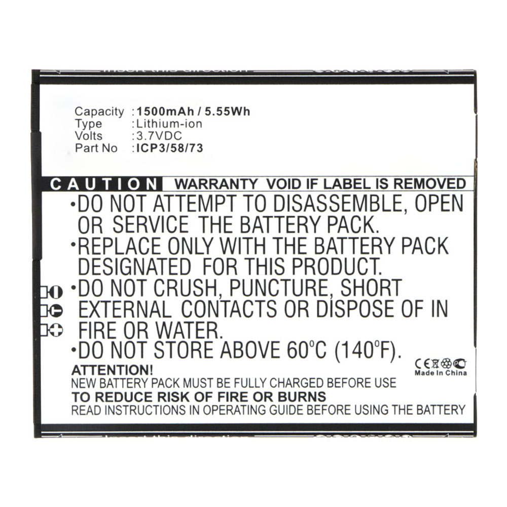 Synergy Digital Cell Phone Battery, Compatible with NAVON ICP3/58/73 Cell Phone Battery (Li-ion, 3.7V, 1500mAh)