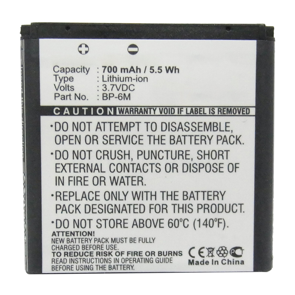 Synergy Digital Cell Phone Battery, Compatible with Nokia BP-6M Cell Phone Battery (Li-ion, 3.7V, 700mAh)