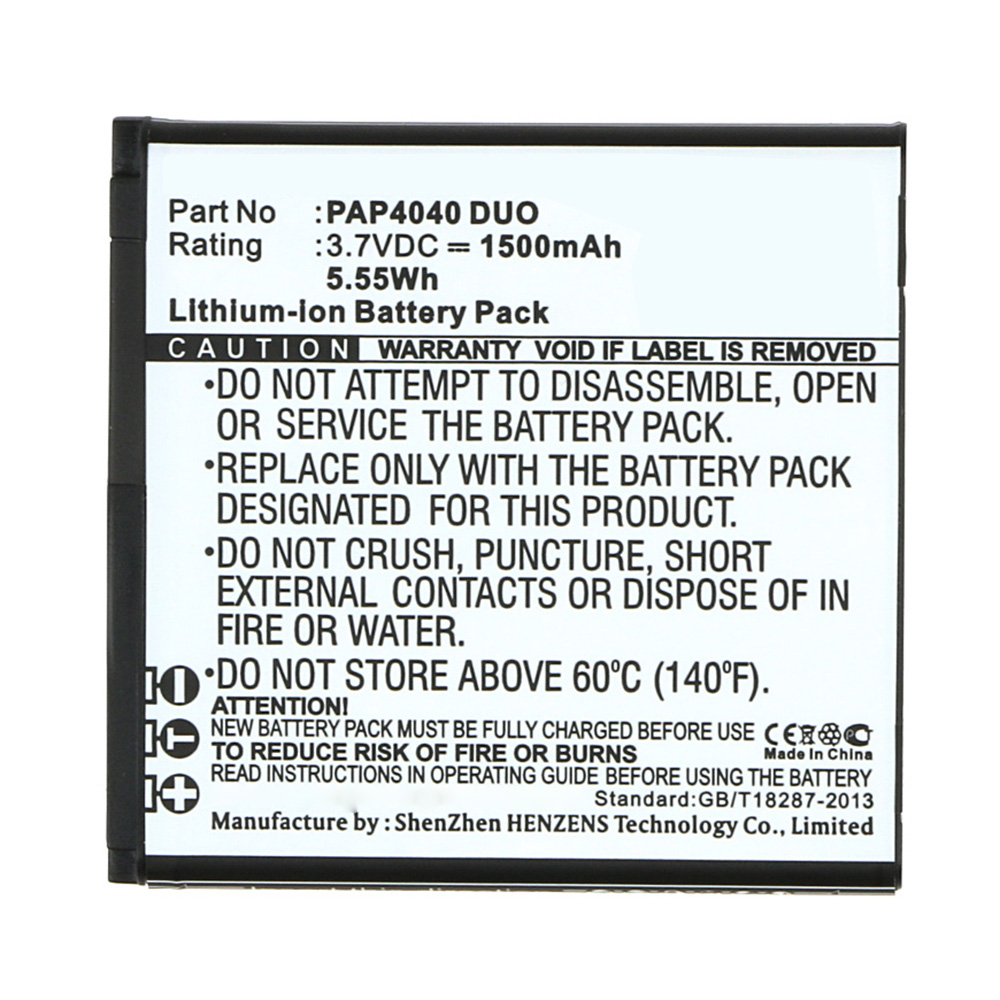 Synergy Digital Cell Phone Battery, Compatible with Prestigio PAP4040 DUO Cell Phone Battery (Li-ion, 3.7V, 1500mAh)