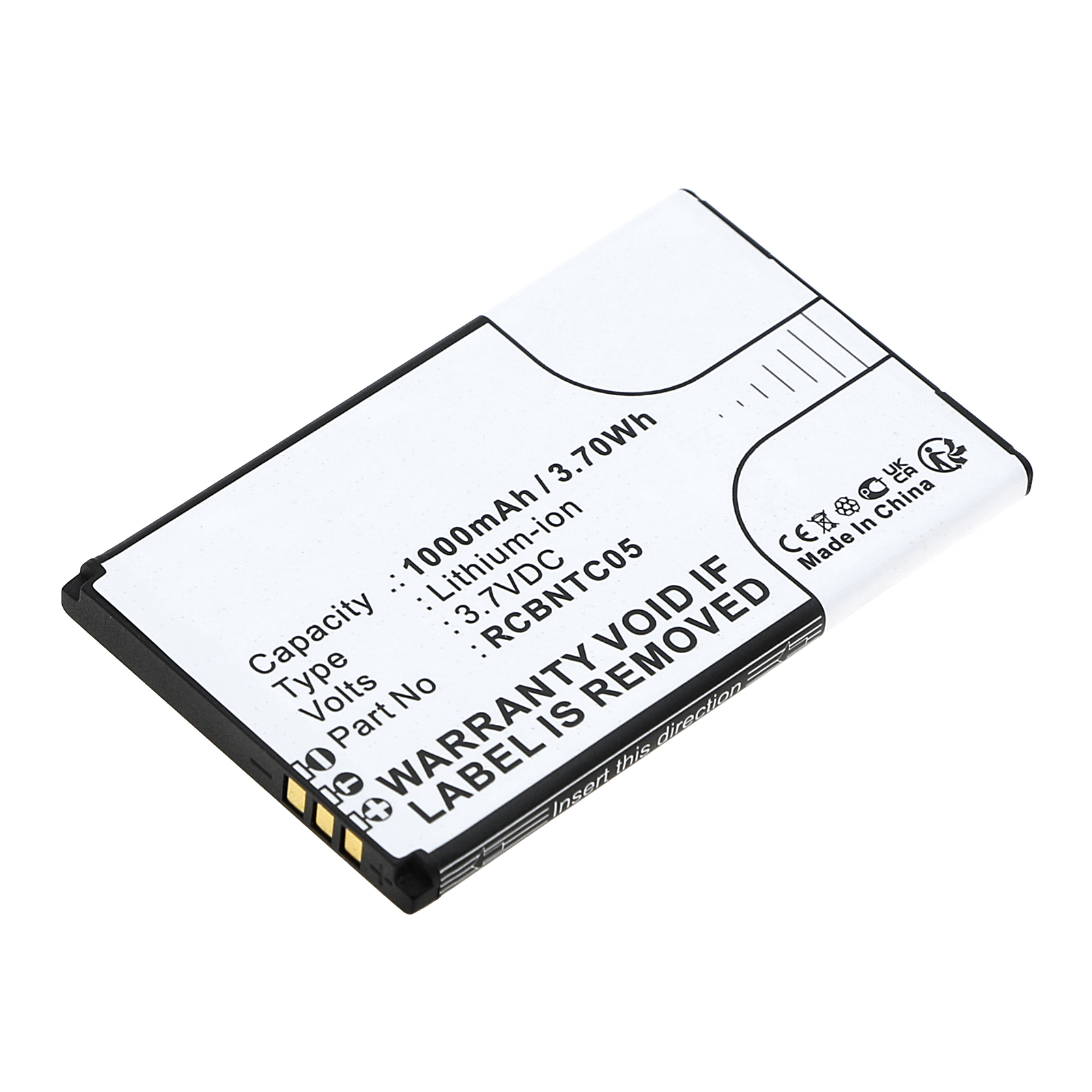 Synergy Digital Cell Phone Battery, Compatible with Doro RCBNTC05 Cell Phone Battery (Li-ion, 3.7V, 1000mAh)